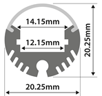 Aluminium LED Tape Profile - Tube Batt 