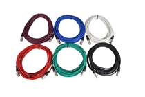 6 XLR Cables 10m Length 3 Pin- Black 
