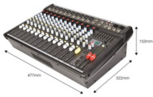 10 Channel Powered Mixer 2 x 350W 