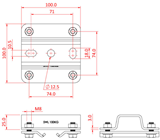 Doughty Studio Rail 60 Ceiling Bracket%2 