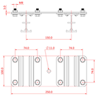 Doughty Studio Rail 60 Spacer Plates - 