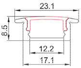 Aluminium Recessed Profile for LED Strip 