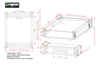 19-Inch 2U Rack Flight Case - Durable% 