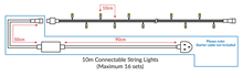 LED String Light Rubber Connectable Desi 