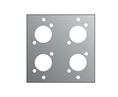 Four XLR Panel For Rack Frame  2/10t 