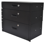 Metal Rack Drawers for Data Racks & Flight Cases with Lock 255mm Deep