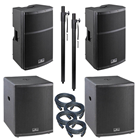 Large 4400 Watt Active PA System 12 