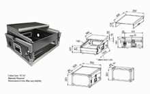 2U Mixer Case with Laptop Shelf 