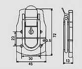 Large Draw Bolt Catch with Lock and  