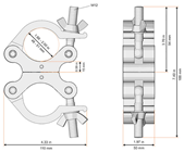 Fixed Swivel Coupler 90? 500Kg - Cho 