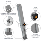 Global Stage 60mm Telescopic Square Leg 