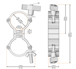 Narrow Swivel Coupler 48-51mm 100Kg -  