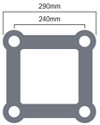 Global Truss F34 PL Quad 50mm Trussing 