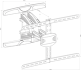 Full Motion Double Arm TV Wall Bracket 