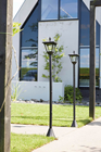 Solar LED Lamp Post Light 1.3m Black 