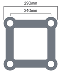 Global Truss F34 PL 4 Way Cross Quad 