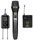 Dual UHF Wireless Microphone System Handheld & Bodypack QWM 1900 V2 HH BP