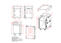 12U   10U Rack Case with Laptop Shel 