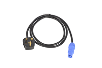 Powercon to 13A UK Mains Plug Lead w 