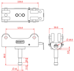 Doughty Studio Rail 80 4 Wheel Carriag 