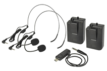 USB Dual Headset UHF Wireless System 