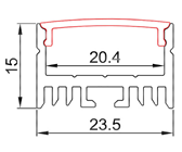 Double Width Aluminium Profile for LED%2 