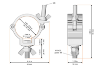 Narrow Half Coupler 48-51mm 100Kg - Ch 