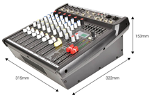 4 Channel Powered Mixer 2 x 200W 