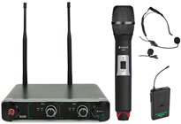 Dual UHF Combo Microphone Set with Com 