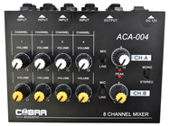 8 Channel Line and Microphone Mixer by 