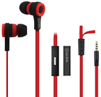 Rubberised Stereo Earphones with Hands-Fre 