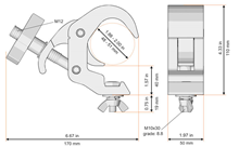 Self Locking Clamp 46-51mm 250Kg - Cho 