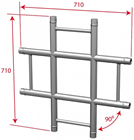 Contestage 50mm Ladder Truss 4 Way Fla 