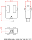 Doughty Studio Rail 80 Cable Carriage  