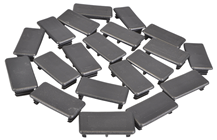 Black PVC End Caps for Slotted Channel 