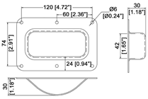 Recessed Caster Dish 