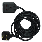 Single Gang 13A Extension Lead - Black 