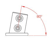 PIPECLAMP ANGLED RAILING BASE FLANGE ( 