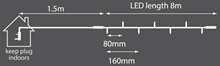 Connectable Outdoor LED String Lights 24 
