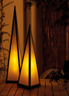 Battery Powered Pyramid Garden Lamp -  