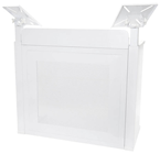 Equinox White DJ Booth 2 Shelves and%2 