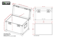 Universal Flight Case 600x400x430mm 