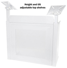 Equinox White DJ Booth 2 Shelves and%2 