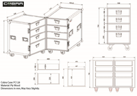 8 Drawer Flightcase Two Sections by Co 