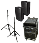 Complete PA System with Mixer, Amp,% 