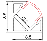 Aluminium Profile 45 Degree for LED St 