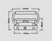 Surface Mount Drop Handle for Flight C 