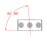 PIPECLAMP ANGLED TWO SOCKET CROSS (4-1 