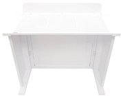 Equinox White DJ Booth 2 Shelves and%2 