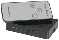 Mini HDMI Switch 3x1 with IR Remote  